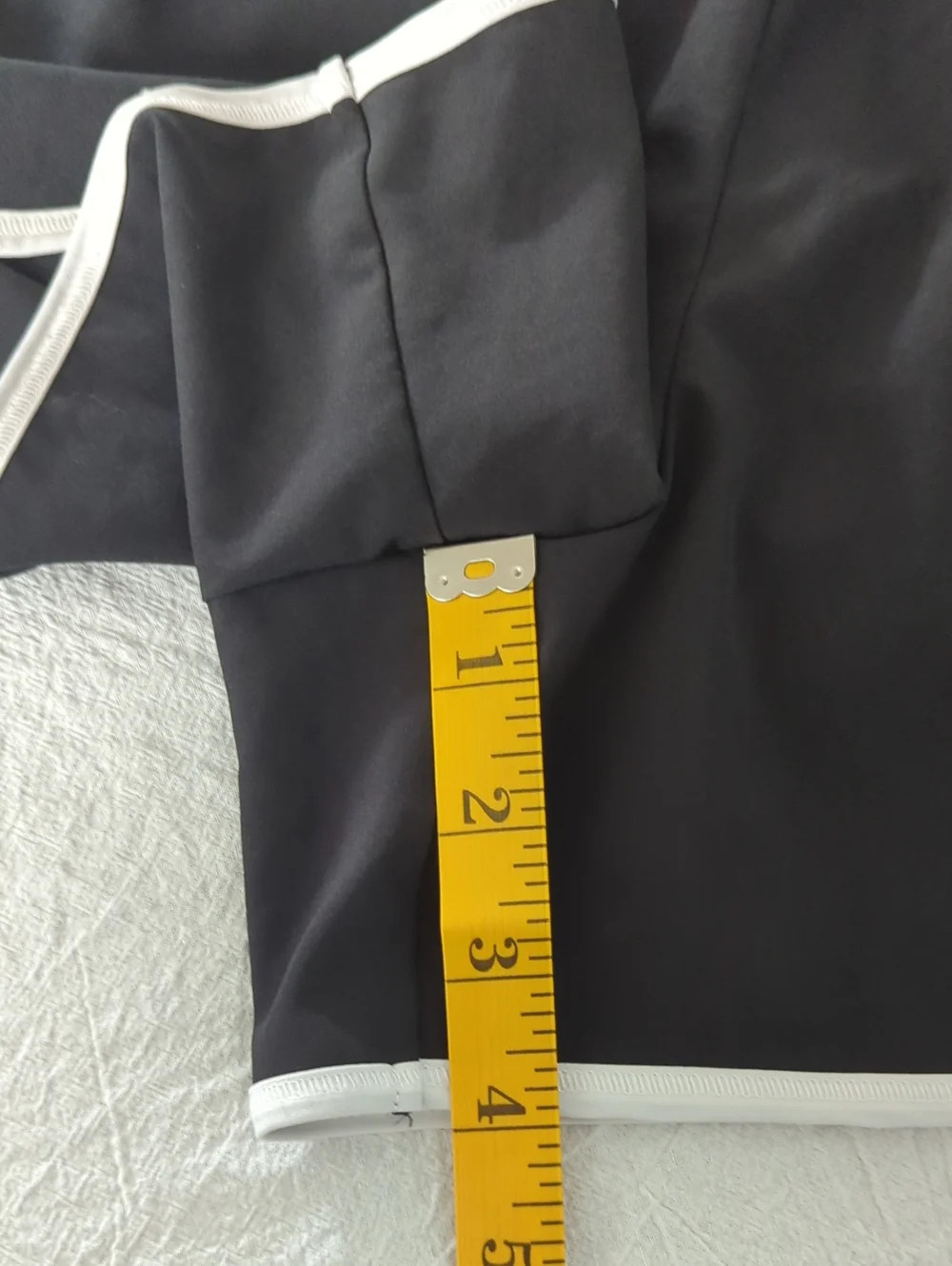 DSG Girls Mid Rise Stride Shorts Black White Size Large L 14 Athletic Running